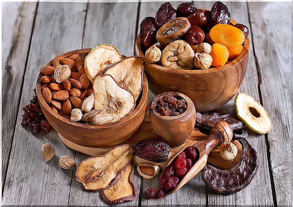 Dried fruits in a bowl