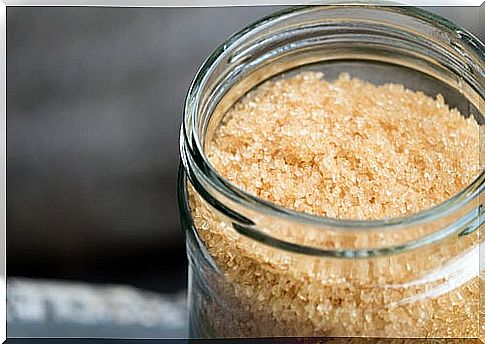 Body scrub with rice