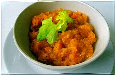 pumpkin-and-carrot puree