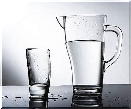 Jar and glass of water