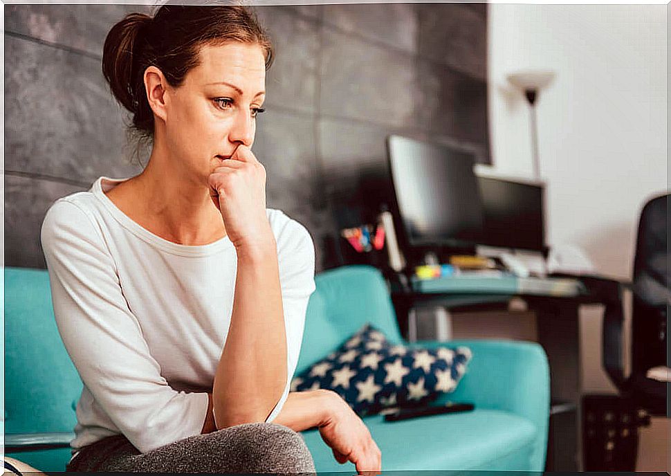 woman feeling sad