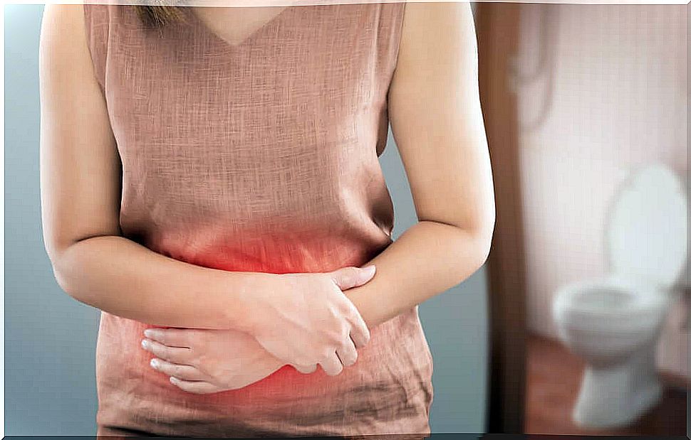 woman with digestive problems