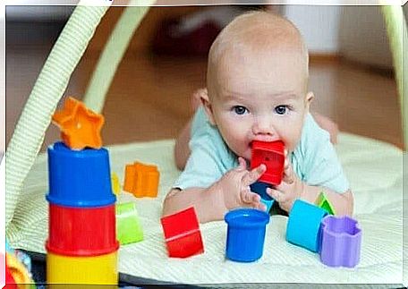 baby playing on the floor